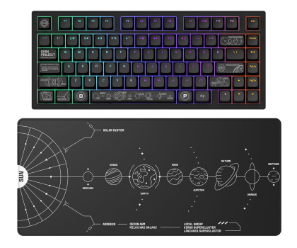 Klawiatura bezprzewodowa Dark Project ALU Terra Nova Black Wireless + podkładka